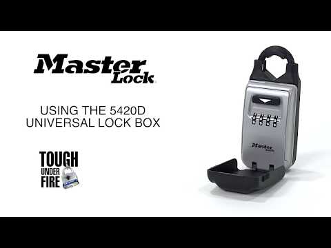 Screen capture of Operating the Master Lock 5420D Universal Lock Box