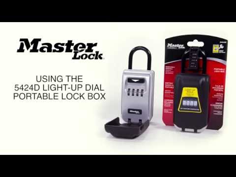 Screen capture of Operating the Master Lock 5424D Portable Light Up Dial Lock Box