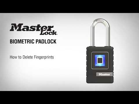 Screen capture of 4901 Biometric Padlock: How to Delete Fingerprints