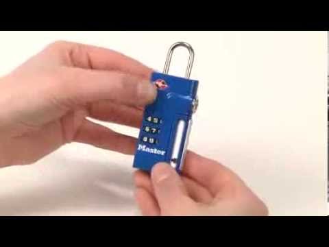 Screen capture of Operating the Master Lock 4693D TSA&#45;Approved Combination Luggage Lock