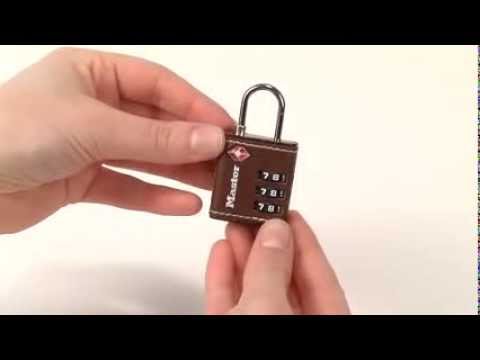 Screen capture of Operating the Master Lock 4692D TSA&#45;Approved Combination Luggage Lock