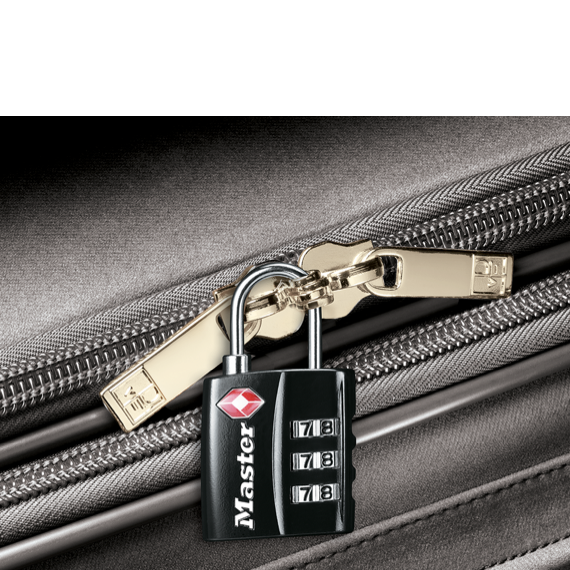 Master Lock wide set your own combination TSA-accepted luggage lock.